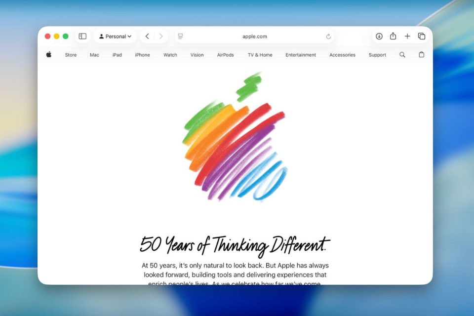 Apple marks 50th anniversary with animated homepage tribute